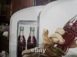 Vintage Original Antique Gas Oil General Store Sign Coca-cola Santa Clause