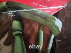 Vintage Original Antique Gas Oil General Store Sign Coca-cola Santa Clause