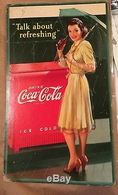 Vintage Original COCA COLA Cardboard Sign Advertising 1942