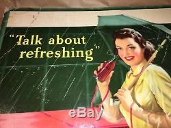 Vintage Original COCA COLA Cardboard Sign Advertising 1942