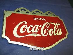 Vintage/Original COCA-COLA Metal Flange Soda SignDated 1937A. A. W SignWOW! OMG