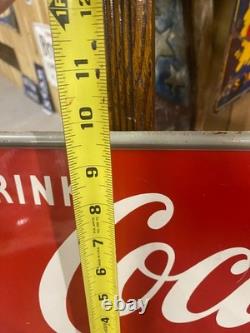 Vintage Original Clean Original Coca-Cola COKE Arrow Sign M. C. A. METAL Horizonta