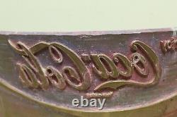Vintage Original Coca Cola Brass Crate Factory Stamp Stencil Sign