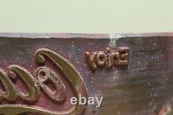 Vintage Original Coca Cola Brass Crate Factory Stamp Stencil Sign