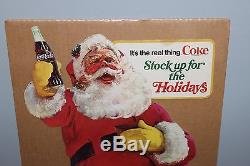 Vintage Original Coca-Cola Cardboard Stand-Up Sign Holidays Santa Coke Fresca