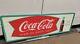 Vintage Original Coca-Cola Fish Tail Tin Sign 53-1/2 X 17-1/2