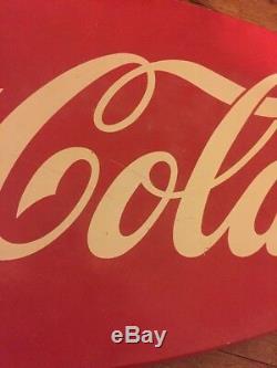 Vintage Original Coca Cola Fishtail Sign 42 x 20 AM 12