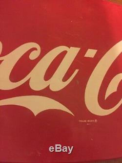 Vintage Original Coca Cola Fishtail Sign 42 x 20 AM 12