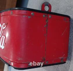 Vintage Original Embossed Coca-Cola Stadium Vendor Ball Park Cooler Metal RARE
