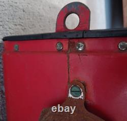 Vintage Original Embossed Coca-Cola Stadium Vendor Ball Park Cooler Metal RARE