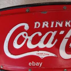 Vintage Original Embossed Coca-Cola Stadium Vendor Ball Park Cooler Metal RARE