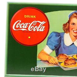 Vintage Original They All Want Coca-Cola Cardboard Sign 1941 Very Good Condition