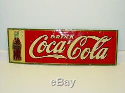 Vintage Original Tin Drink Coca-Cola Sign, Dasco 1931