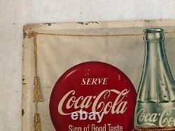 Vintage, Original, Uncommon 1958 Coca Cola Cardboard, Big King Size Sign