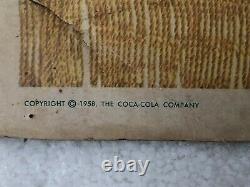 Vintage, Original, Uncommon 1958 Coca Cola Cardboard, Big King Size Sign