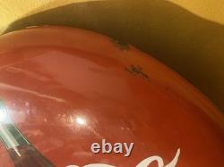 Vintage Original porcelain 24 inch Coca-Cola bottle sign button