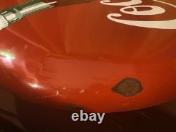 Vintage Original porcelain 24 inch Coca-Cola bottle sign button