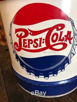 Vintage Pepsi 10 Gallon Syrup Can Drum Coca Cola 7up Dr Pepper Orange Crush Sign