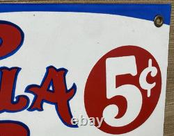 Vintage Pepsi Cola Porcelain Sign Gas Station Bottle Coke Coca Dew A & W Oil
