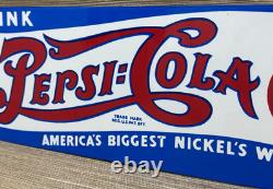 Vintage Pepsi Cola Porcelain Sign Gas Station Bottle Coke Coca Dew A & W Oil