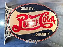 Vintage Pepsi Cola Sign, Double Dot 1920 1930's Style Logo Rare
