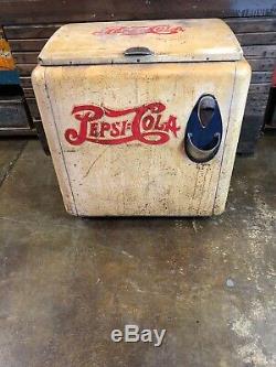 Vintage Pepsi Heintz Ice Chest Cooler Coca Cola 7up Dr Pepper Orange Crush Sign