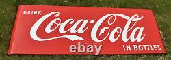 Vintage Porcelain Coca Cola Coke Soda Pop Advertising Sled SIGN