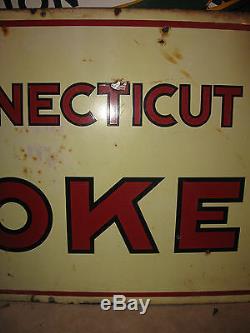 Vintage Porcelain Connecticut Coke Coal Sign