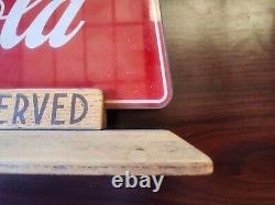 Vintage Price Brothers Coca Cola Please Pay When Served Sign READ DESCRIP