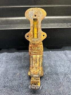 Vintage RUSTY Cast Iron Coca-Cola Bottle Door Push Sign 8
