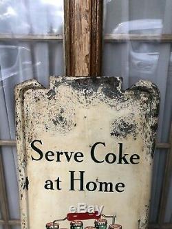 Vintage Rare 1947 Original Coca Cola Carton Pilaster Sign 41 x 16