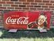 Vintage Rare Drink Coca-Cola Advertising Sign 1941 Single Sided Tin 59 X 23