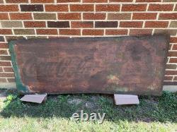 Vintage Rare Drink Coca-Cola Advertising Sign 1941 Single Sided Tin 59 X 23