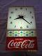 Vintage Rare Drink Coca Cola Electric Wall Clock lights up and works