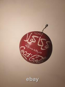 Vintage Rare Drink Coca Cola Sign 10.5in1940's Arabic English Cocacola sign