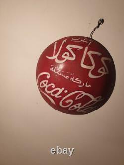 Vintage Rare Drink Coca Cola Sign 10.5in1940's Arabic English Cocacola sign