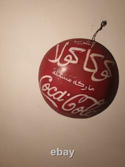 Vintage Rare Drink Coca Cola Sign 10.5in1940's Arabic English Cocacola sign