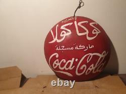 Vintage Rare Drink Coca Cola Sign 10.5in1940's Arabic English Cocacola sign