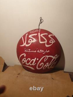 Vintage Rare Drink Coca Cola Sign 10.5in1940's Arabic English Cocacola sign