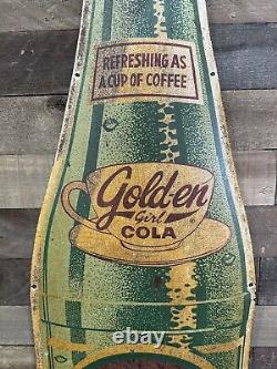 Vintage Rare Golden Girl Cola Sun-Drop Sign 59 x 16