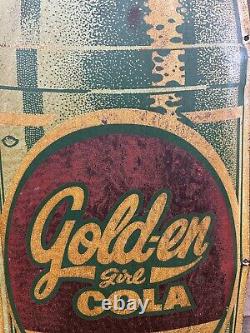 Vintage Rare Golden Girl Cola Sun-Drop Sign 59 x 16