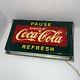 Vintage Rare Pause Refresh Drink Coca Cola Coke Light Up Sign Hanover Neon