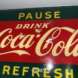 Vintage Rare Pause Refresh Drink Coca Cola Coke Light Up Sign Hanover Neon