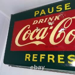 Vintage Rare Pause Refresh Drink Coca Cola Coke Light Up Sign Hanover Neon