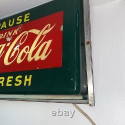 Vintage Rare Pause Refresh Drink Coca Cola Coke Light Up Sign Hanover Neon