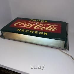 Vintage Rare Pause Refresh Drink Coca Cola Coke Light Up Sign Hanover Neon