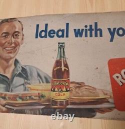 Vintage Rc Cola Card Stock Trolly Sign