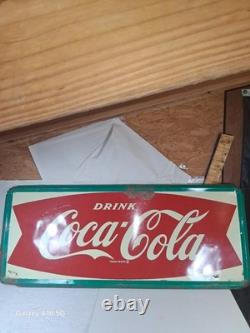 Vintage Robertson Coca-Cola Sign 005 Fish Tail 58.5 X 24 Rare