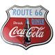 Vintage Route 66 Coca Cola Porcelain Sign Gas Pump Soda Diner Sign