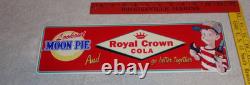 Vintage Royal Crown Cola +moon Pie 15 Die-cut Metal Coca Soda Gasoline Oil Sign